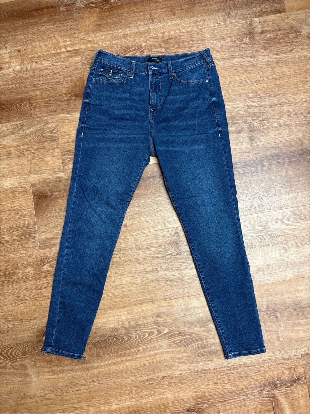 True Religion Women's Skinny Jeans in Dark Blue Denim